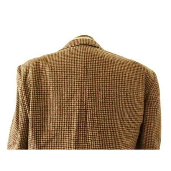VTG HART, SCHAFFNER, & MARX Houndstooth Sport Coat Jacket Size 44 Regular? USA - Picture 4 of 12
